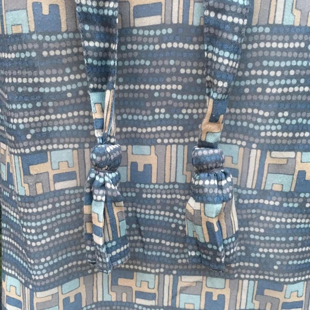 Calypso St. Barth Vintage Geometric Blouse Resort Lux Cottage Boho Festival Rare
